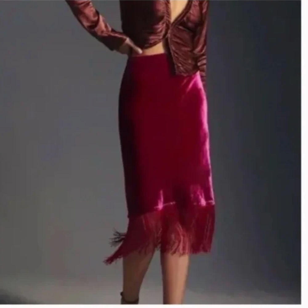 Fringed Velvet Boho Peasant Hipster Hippie Classy Chic Party Hip Wedding Skirt
